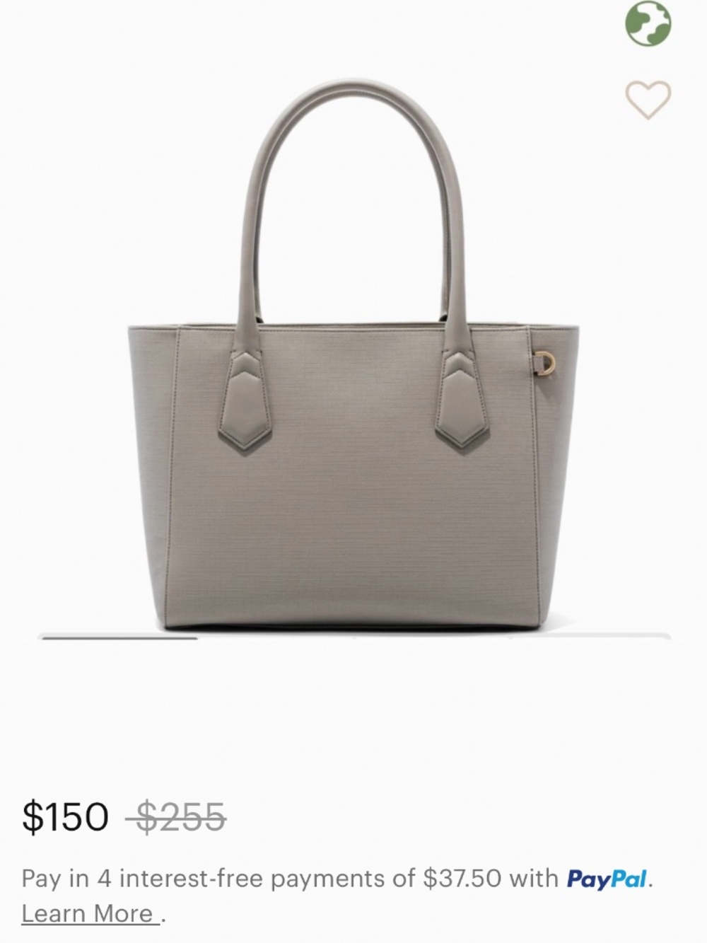 Dagne Dover Classic Tote in Grey